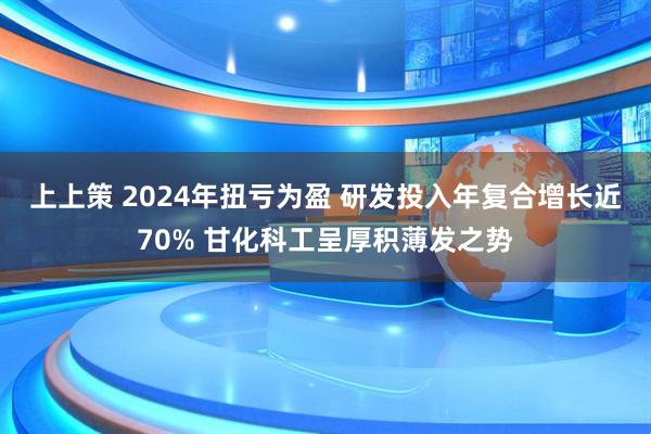 上上策 2024年扭亏为盈 研发投入年复合增长近70% 甘化科工呈厚积薄发之势