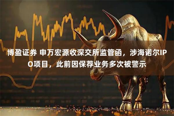 博盈证券 申万宏源收深交所监管函，涉海诺尔IPO项目，此前因保荐业务多次被警示