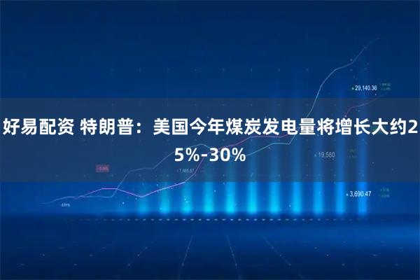 好易配资 特朗普：美国今年煤炭发电量将增长大约25%-30%