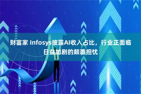 财富家 Infosys披露AI收入占比，行业正面临日益加剧的颠覆担忧