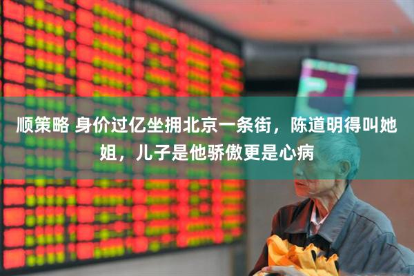 顺策略 身价过亿坐拥北京一条街，陈道明得叫她姐，儿子是他骄傲更是心病