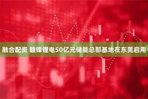 融合配资 赣锋锂电50亿元储能总部基地在东莞启用